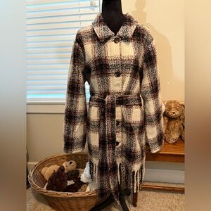 Belle by Kim Gravel Textured Plaid Jacket